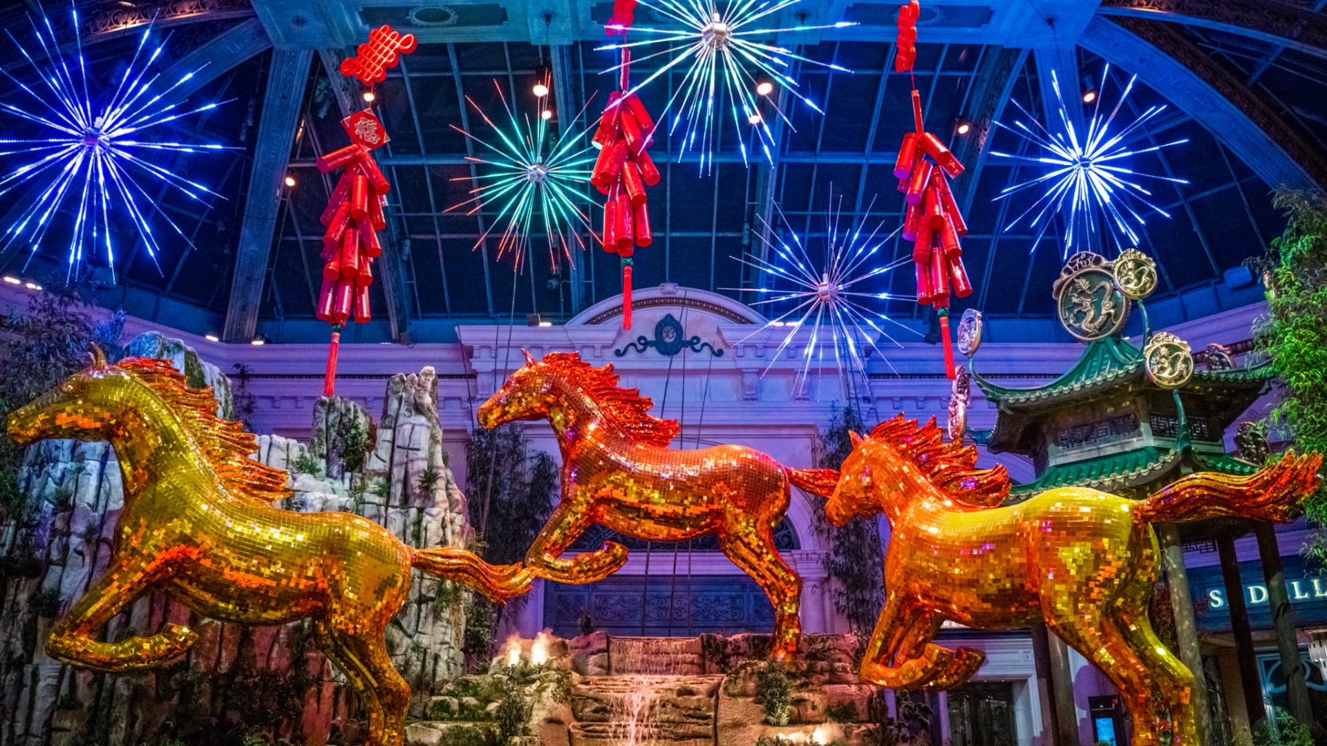 Bellagio’s Lunar New Year Conservatory Goes Full “Year of the Horse” — and Yes, You Can Eat Inside It