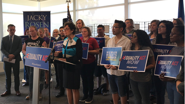 Jacky Rosen Holds Equality Act Press Conference with LGBTQ Nevadans